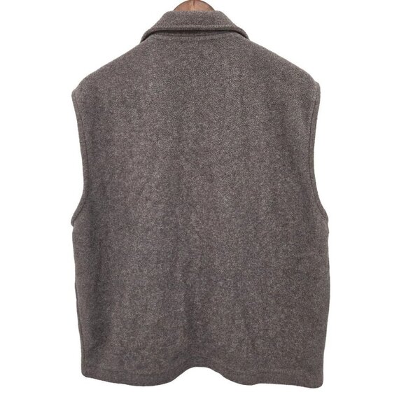 Woolrich Fleece Vest Mens Sz Large Grey Pockets Logo Full Zip Outdoors Hiking - Picture 3 of 8